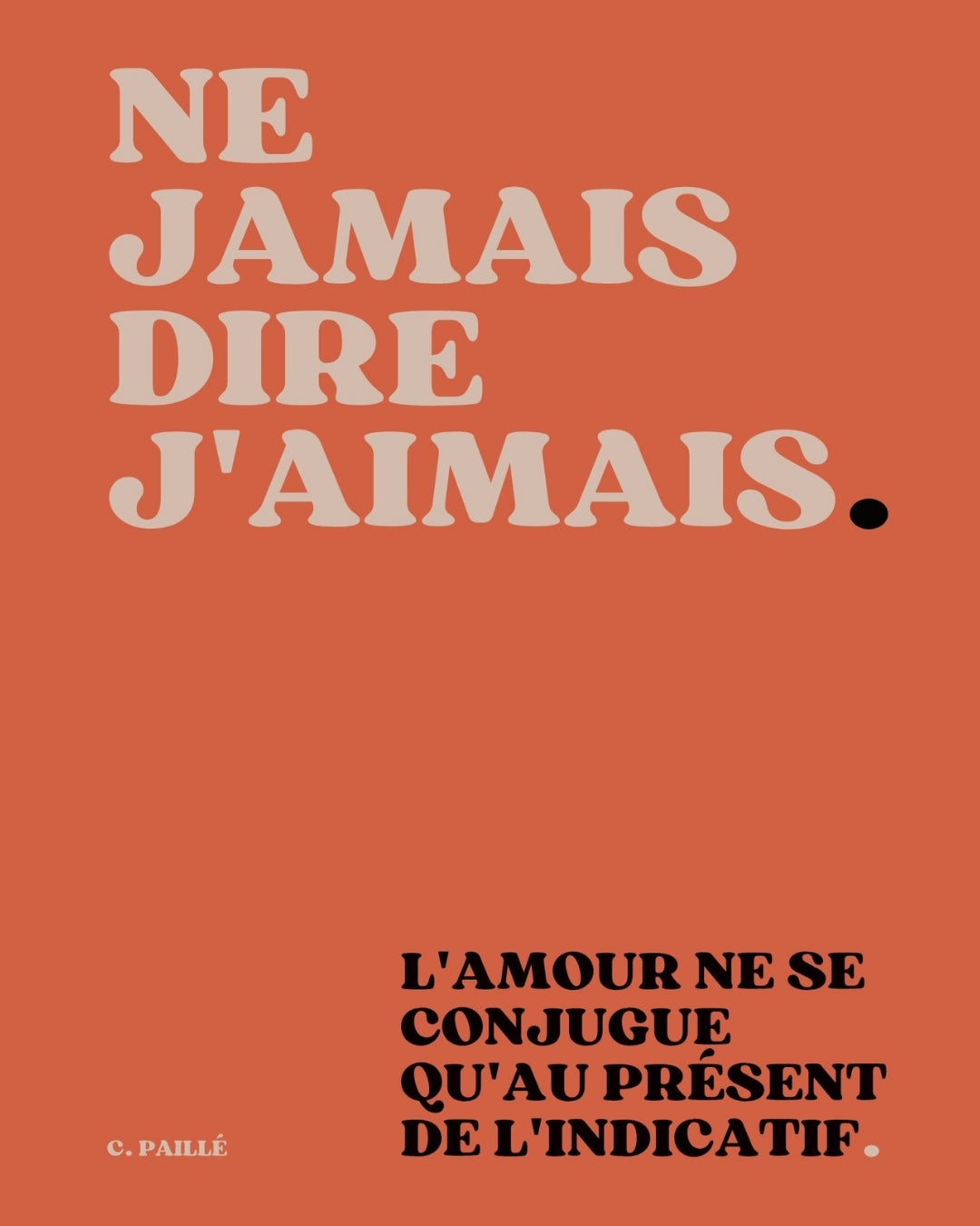Poster citation Amour extrait du livre Ouvre