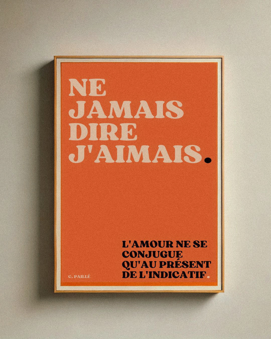 Poster citation Amour extrait du livre Ouvre